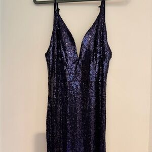 Windsor Midnight Sequin Backless Dress